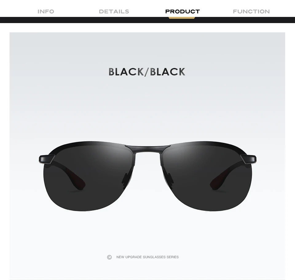 Brand Design Upgrade Rimless Photochromic Sunglasses Men Polarized Driving Sun Glasses Aluminum Anti-Glare heren zonnebril